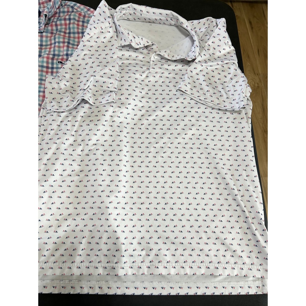 Vineyard Vines‎ Shirt Bundle/2 Mens M Multicolor Plaid Tucker & Sailboat Polo - Picture 7 of 16